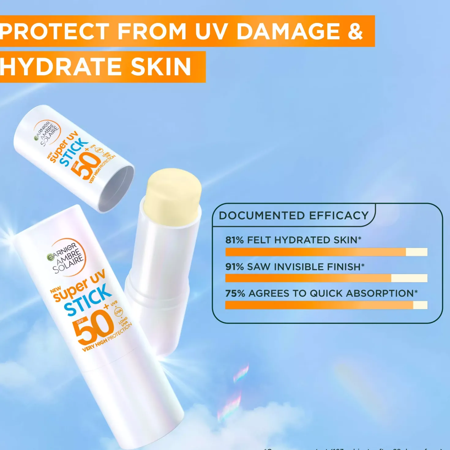 GarnierAmbre Solaire Super UV Stick SPF50+ 9 ml