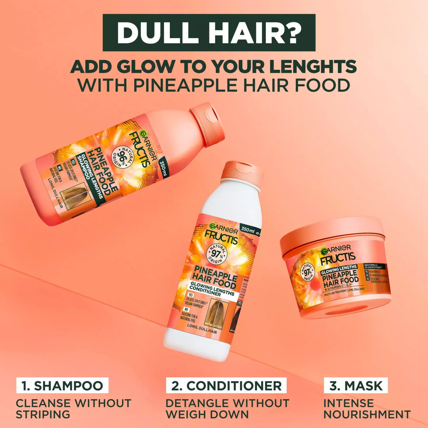 Garnier Pineapple Hair Food Glowing Lengths Conditioner 350 ml