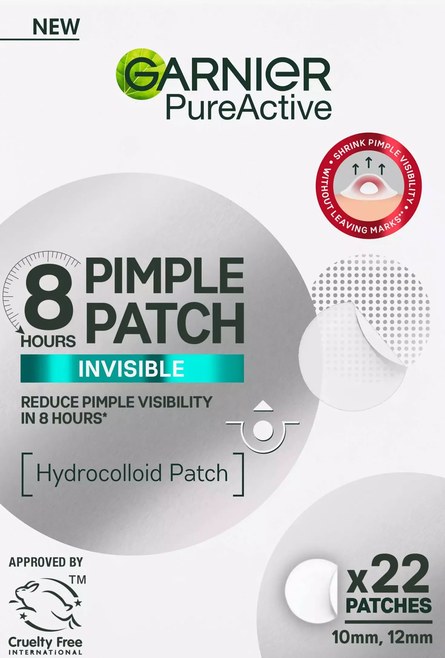 GarnierPureActive Invisible Pimple Patch for Impure Skin 22 pcs