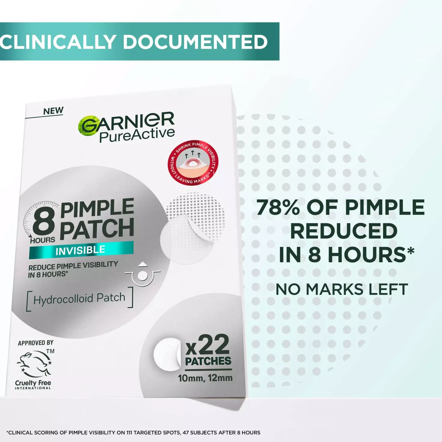 GarnierPureActive Invisible Pimple Patch for Impure Skin 22 pcs