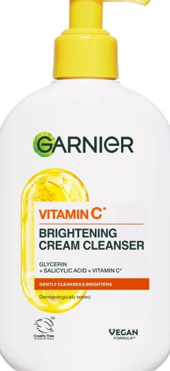 Garnier Vitamin C* Glow Boost Cream Cleanser For Dull Skin 250 ml