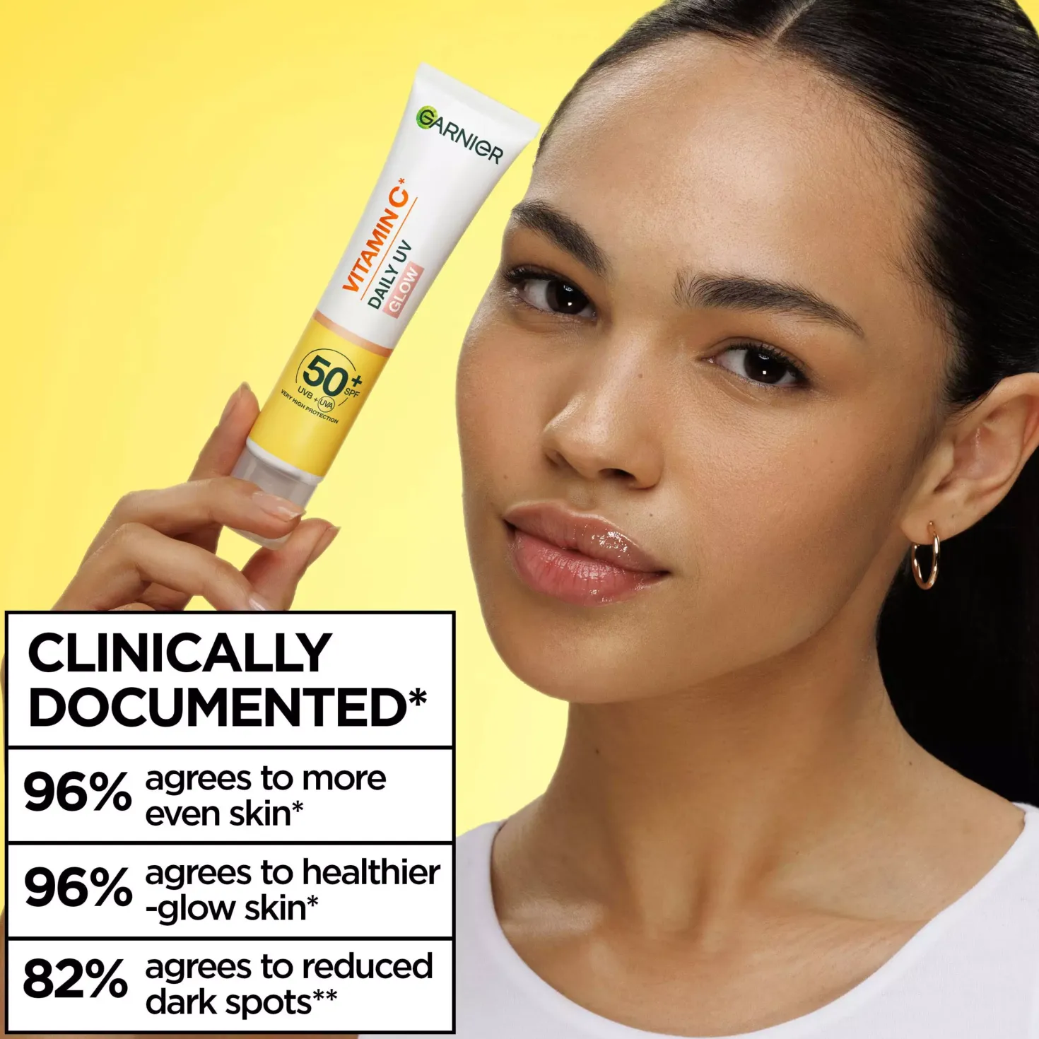 Garnier Vitamin C* Glow-Boosting Daily UV Fluid SPF50+ For Dull Skin Sheer Glow 40 ml