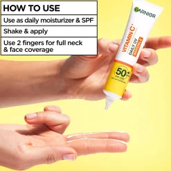 Garnier Vitamin C* Glow-Boosting Daily UV Fluid SPF50+ For Dull Skin Invisible 40 ml