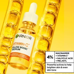 Garnier Vitamin C* Glow Boost Serum For Dull Skin 30 ml