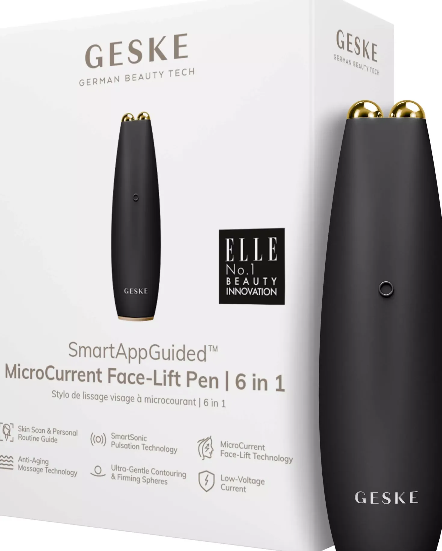 Geske 6 in 1 MicroCurrent Face-Lift Pen Gray