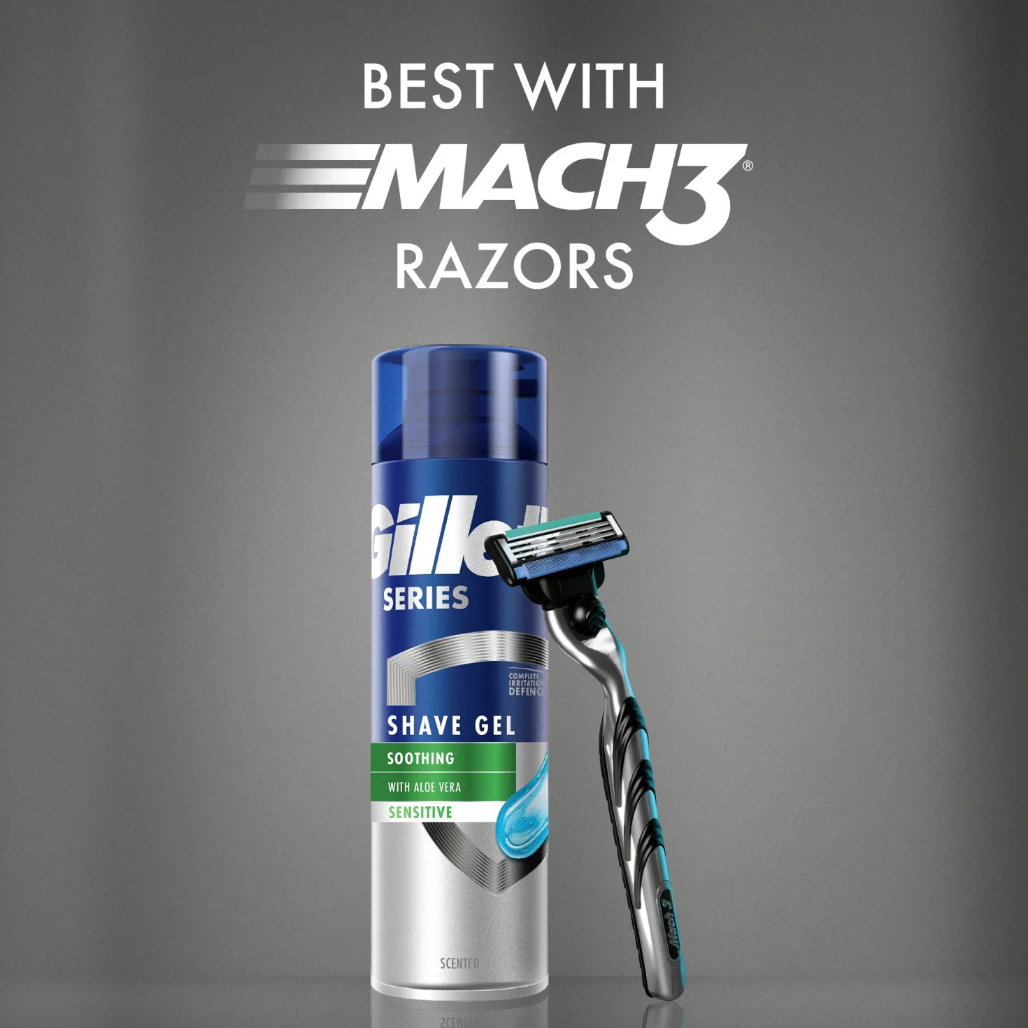 Gillette Series Sensitive Men's Shaving Gel 2x200ml 400 ml