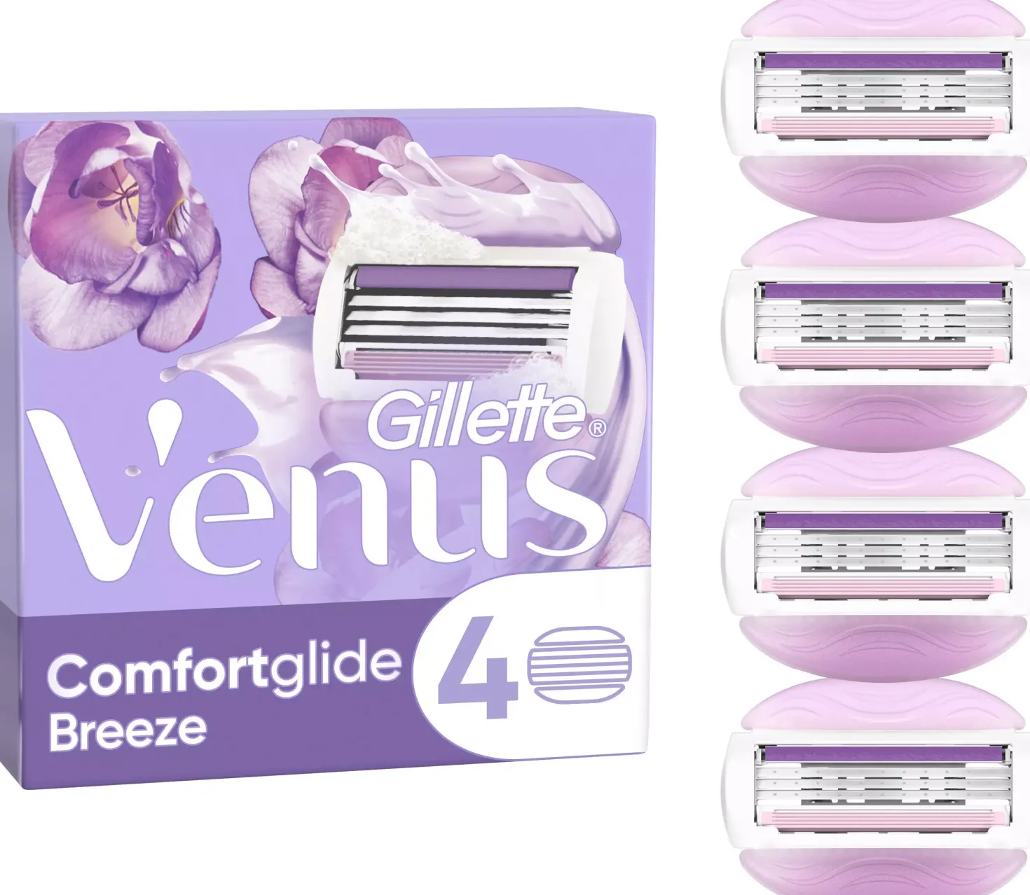 Gillette VenusComfortGlide Breeze Razor Blades 4-pack 4 stk