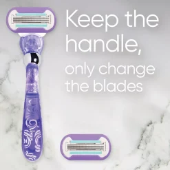 Gillette Venus Deluxe Smooth Swirl Razor 3 razor blade refills
