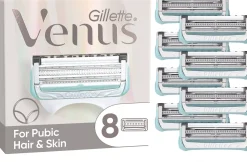 Gillette Venus For Pubic Hair and Skin 8 Razor Blade Refills