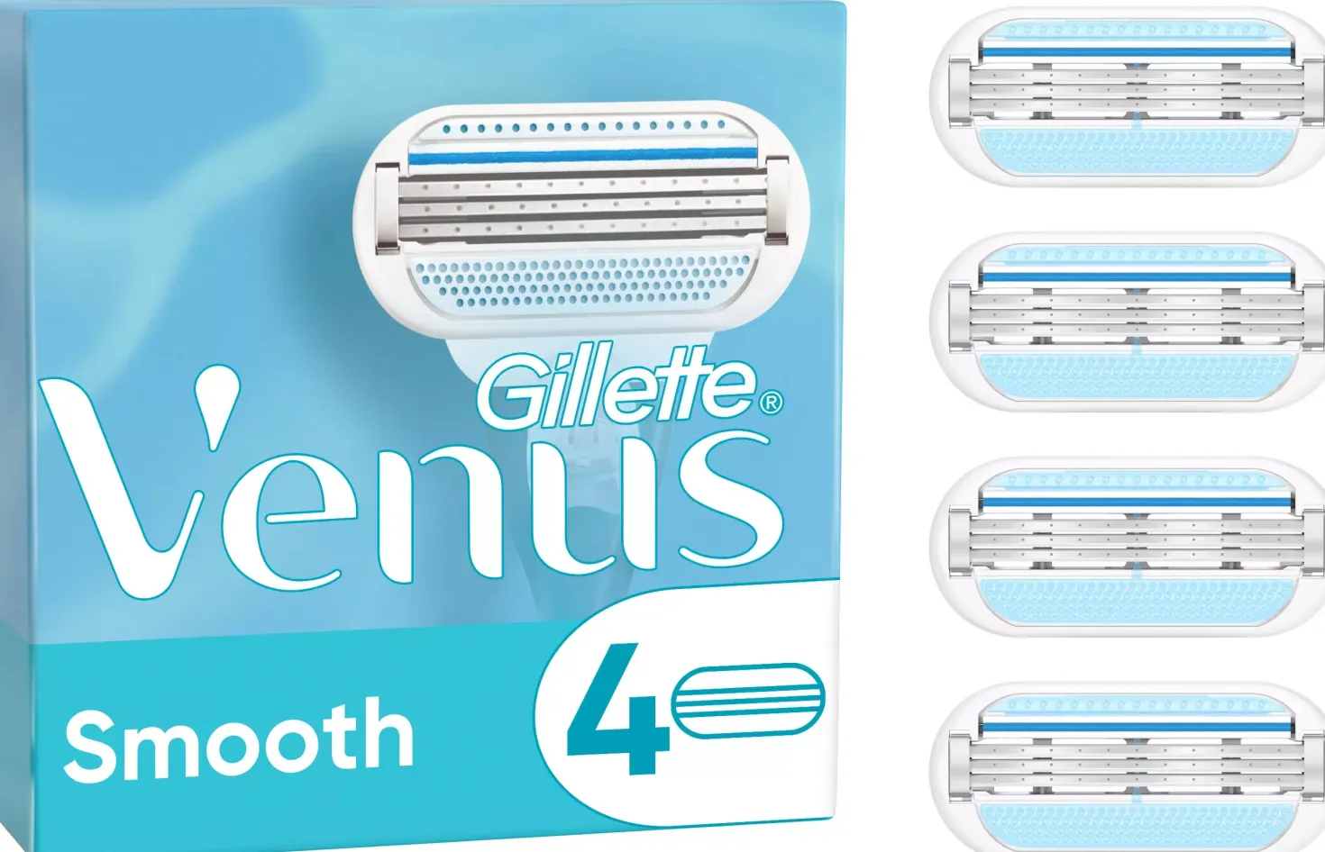 Gillette Venus Smooth Razor blades 4-pack 4 stk