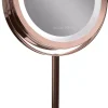 Gillian Jones Table Mirror With Led Light & x10 Magnification Copper