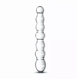 Gläs Beaded Sensual Glass Double Dildo