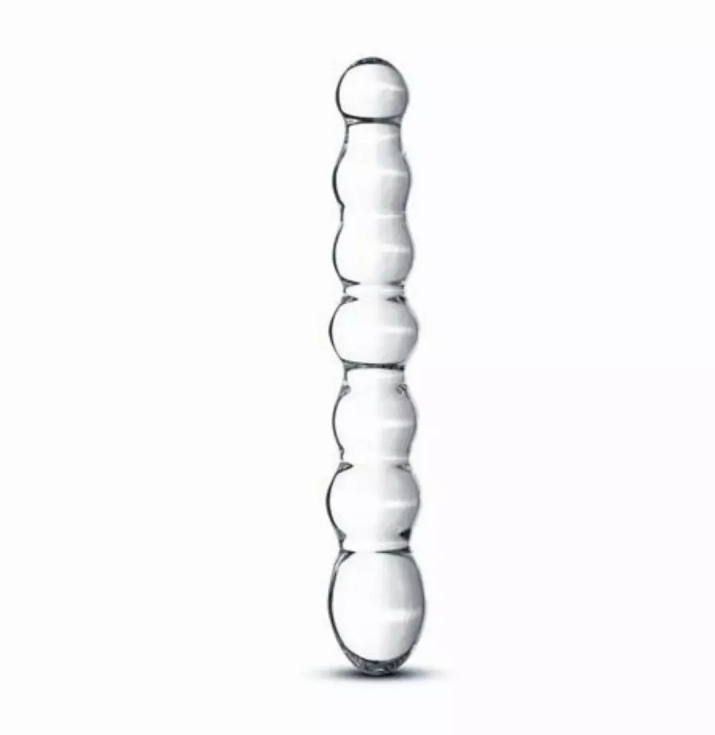 Gläs Beaded Sensual Glass Double Dildo