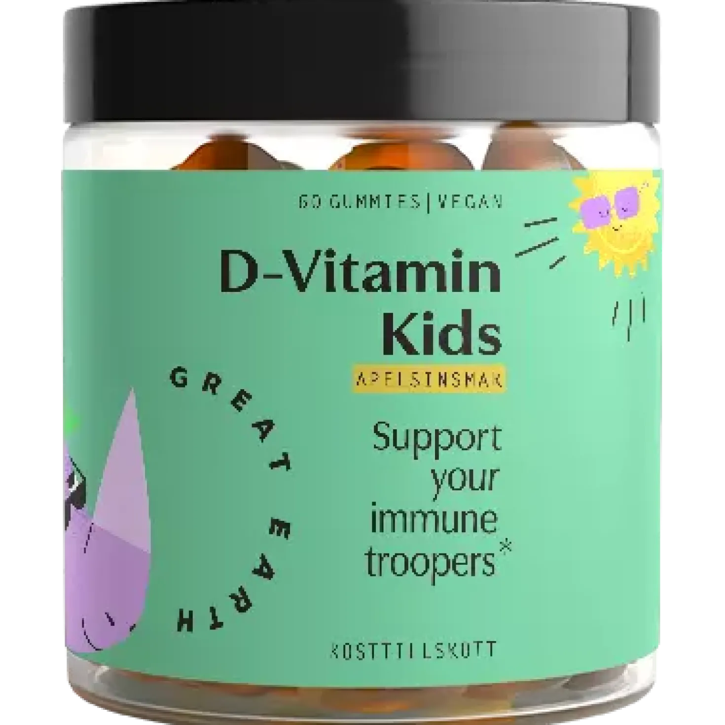 Great Earth D-Vitamin Kids 60 stk
