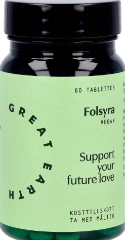 Great Earth Folsyra 400 mcg 60 tab