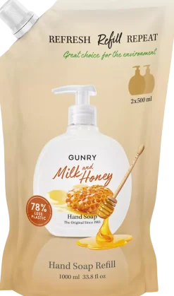 Gunry Refill Hand Soap Orig. Milk & Honey 1000 ml