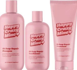 Happy Crazy MineOh Snap Repair Shampoo 350 ml & Conditioner 250 ml & Treatment 200 ml