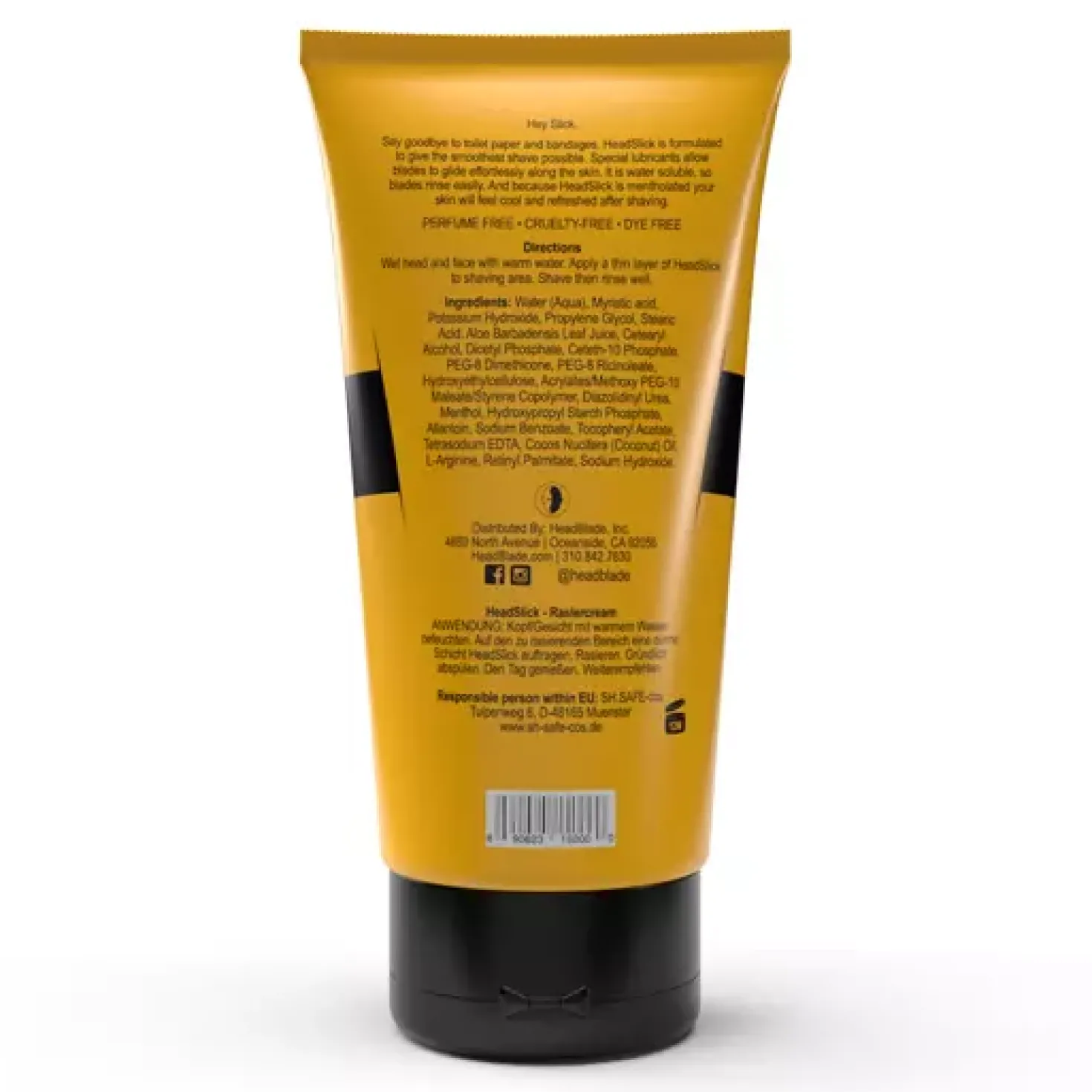 HeadBlade HEADSLICK Mentholated Shave Cream 148 ml