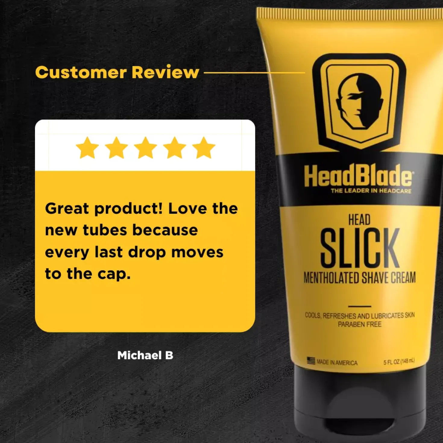 HeadBlade HEADSLICK Mentholated Shave Cream 148 ml