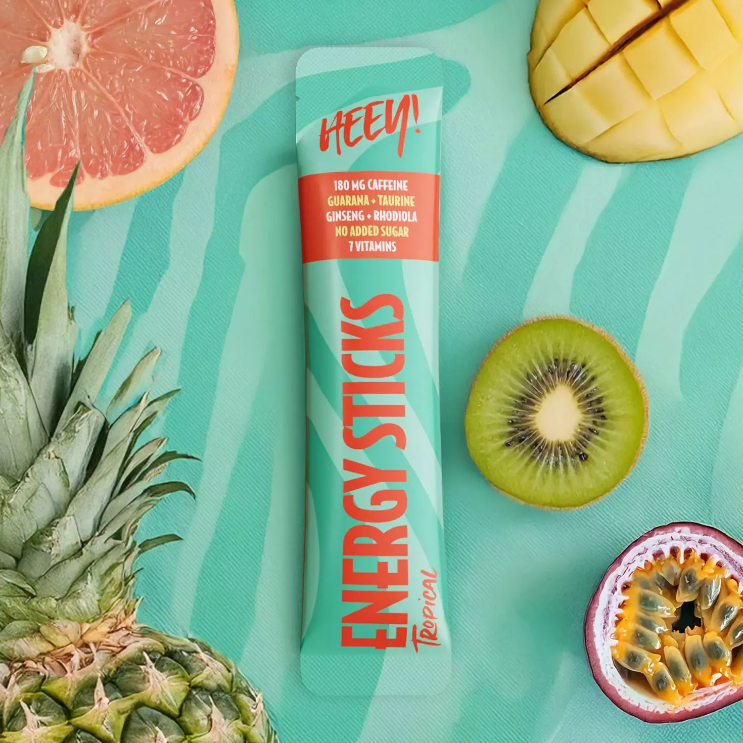Heey! Energy Sticks Caffeine + Guarana Zesty TropicaL 30 stk