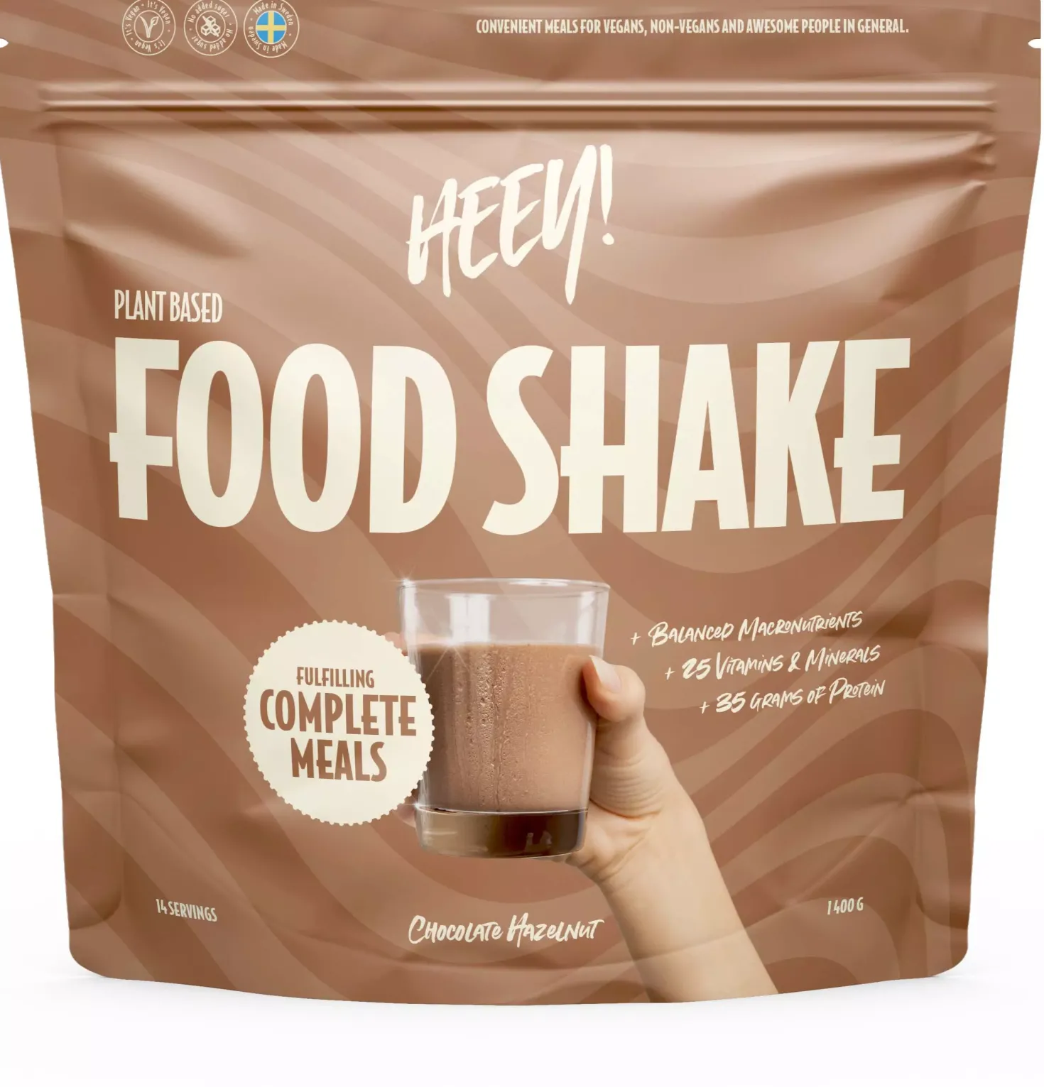 Heey! Vegan Food Shake Chocolate Hazelnut 1400 g