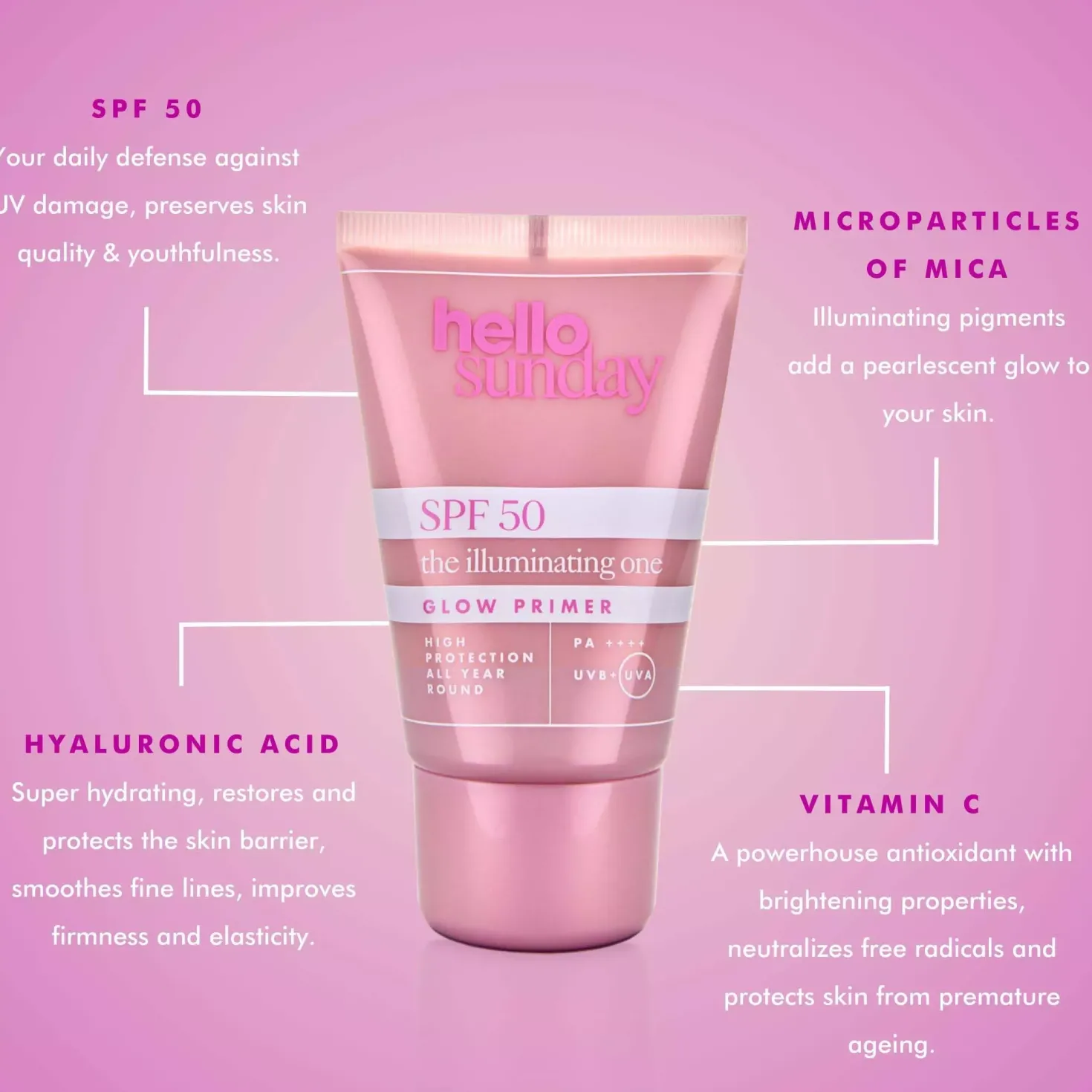 Hello Sunday The illuminating one Glow Primer SPF 50 PA++++ 50 ml