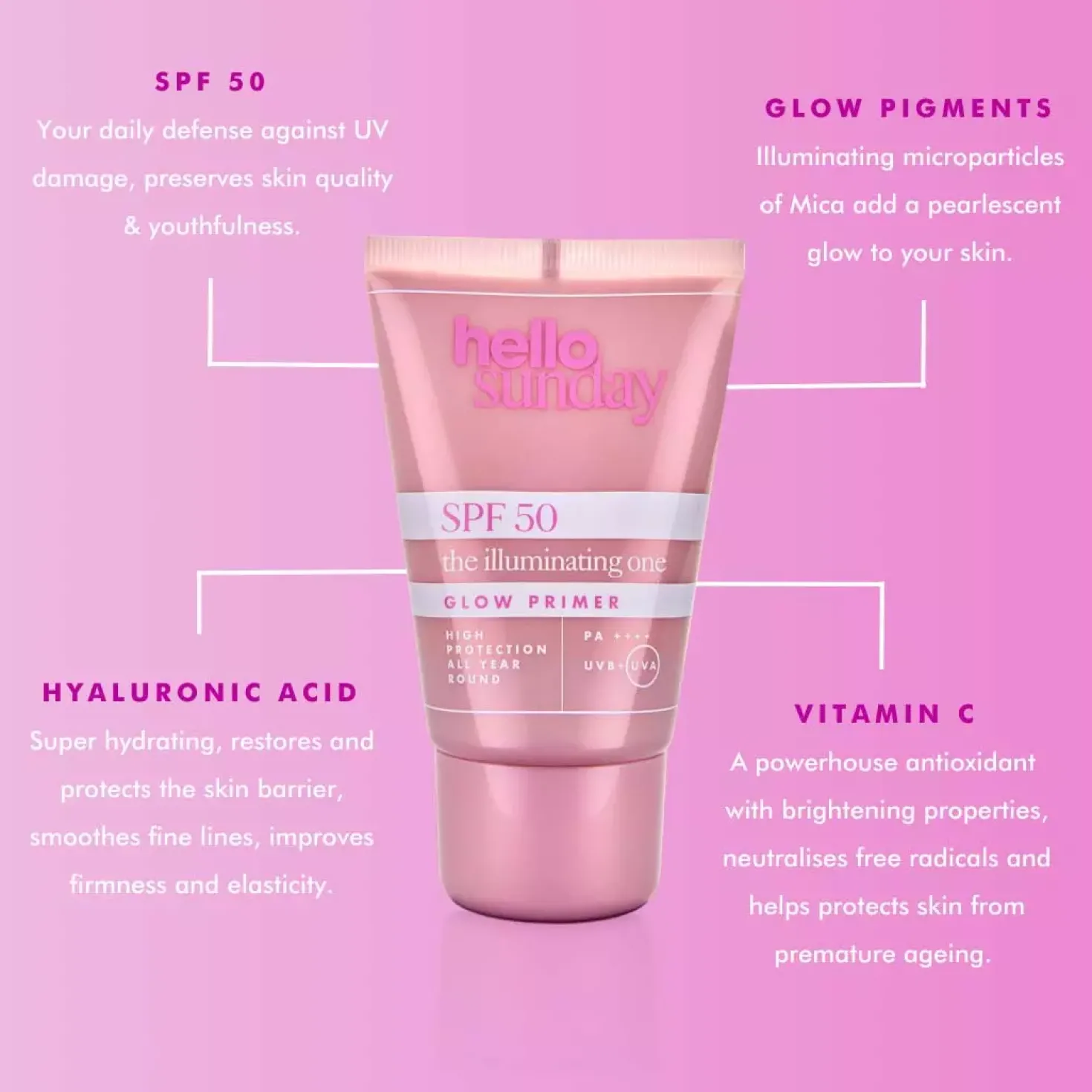 Hello Sunday The illuminating one Glow Primer SPF 50 PA++++ 50 ml