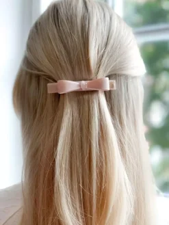 Ia Bon Bow Clip Sparkling Nude Pink