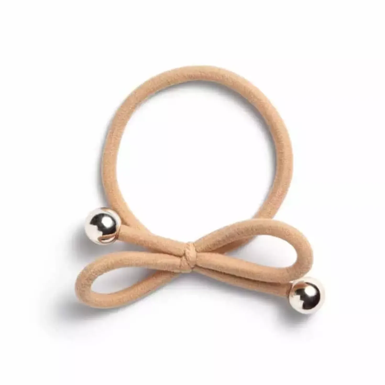 Ia Bon Hair Tie With Gold Bead Navy