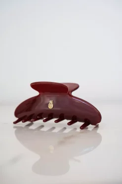 Ia Bon Large Hair Claw Burgundy