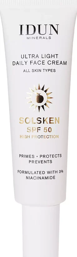IDUN Minerals Ultra Light Daily Face Cream Solsken SPF 50 30 ml