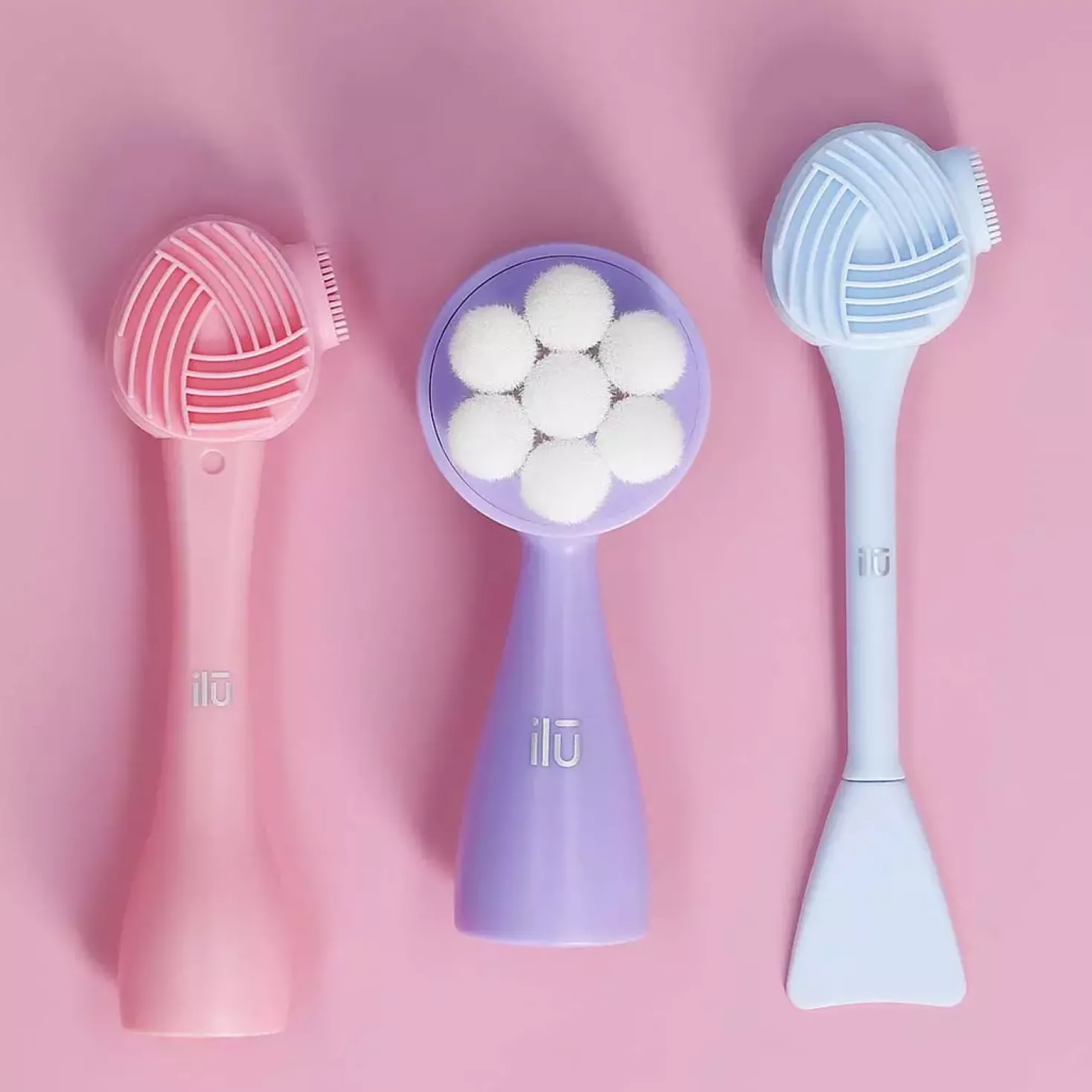 ilū Spa & Skincare Face Cleansing Brush Purple