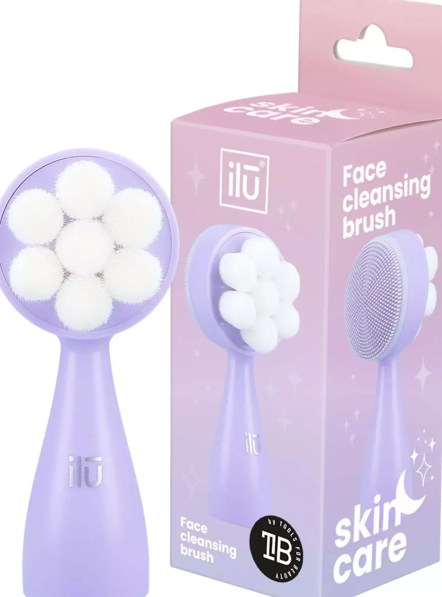 ilū Spa & Skincare Face Cleansing Brush Purple