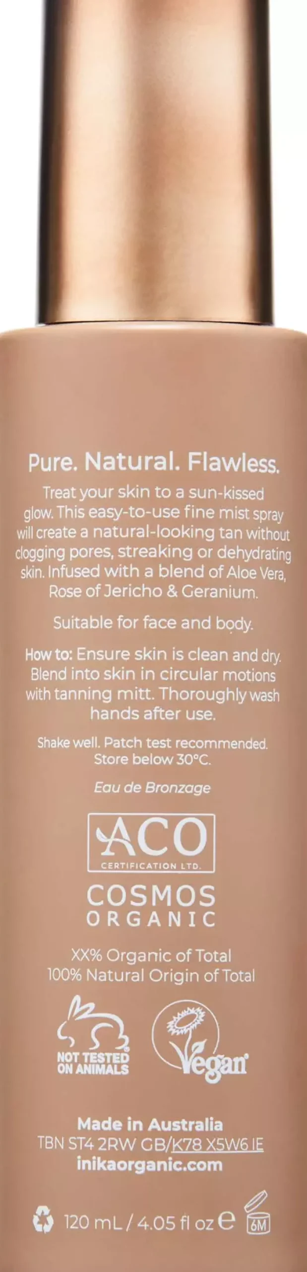 Inika Organic Natural Tanning Mist 120 ml