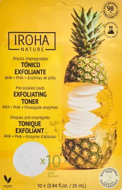 IROHA NATURE Exfoliating Toner Pads AHA + PHA + Pinapple Enzymes