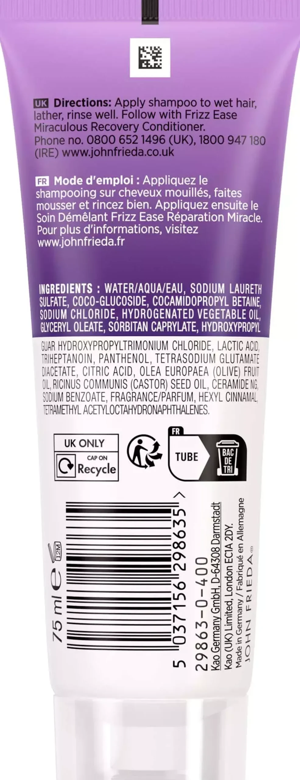 John FriedaFrizz Ease Miraculous Recovery Shampoo 250 ml