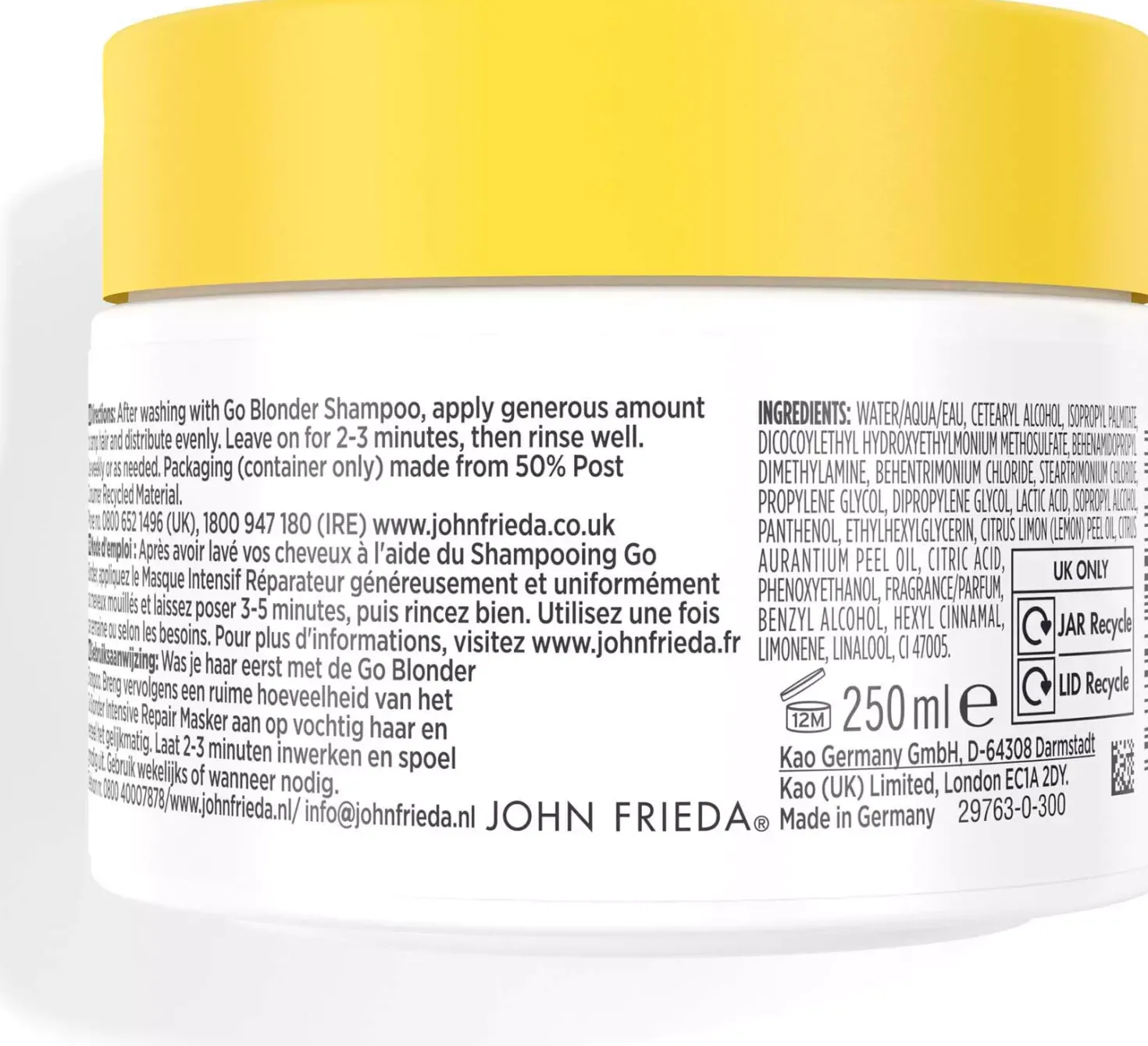John FriedaGo Blonder Intensive Repair Mask 250 ml