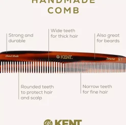 Kent Brushes Handmade Large Dressing Table Comb Fine/Coarse