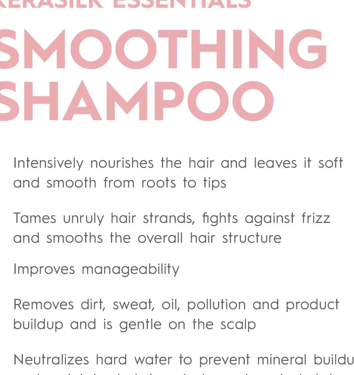 KerasilkESSENTIALS Smoothing Shampoo 750 ml