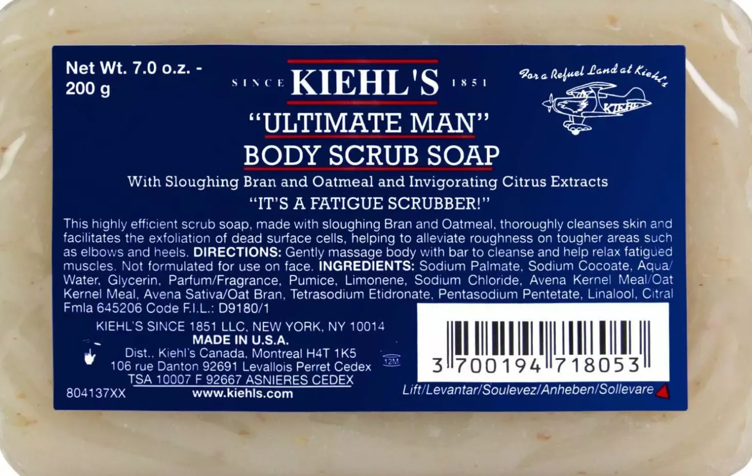 Kiehl'sMen Scrub Soap 200 g