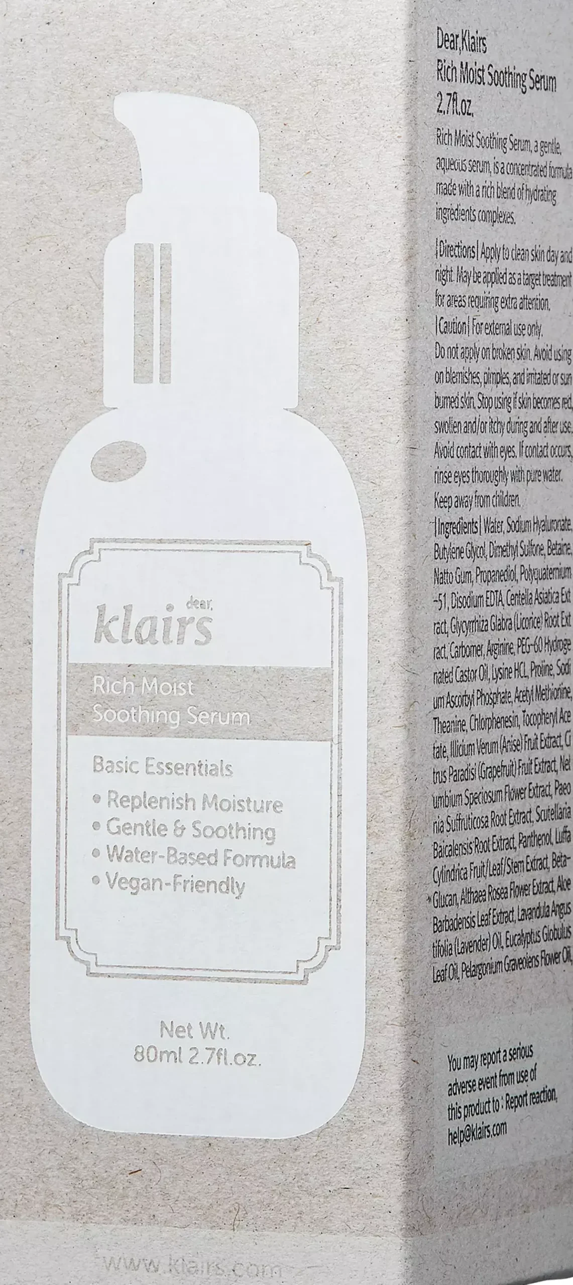 KlairsRich Moist Soothing Serum 80 ml