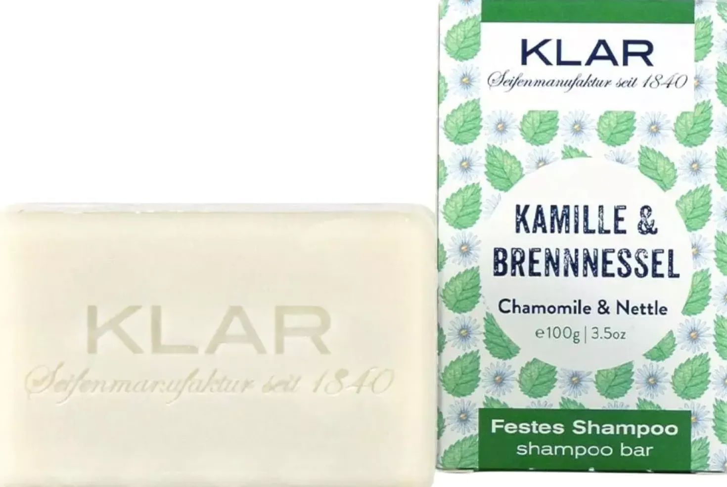 Klar Seifen Chamomile & Nettle Shampoo Bar 100 g