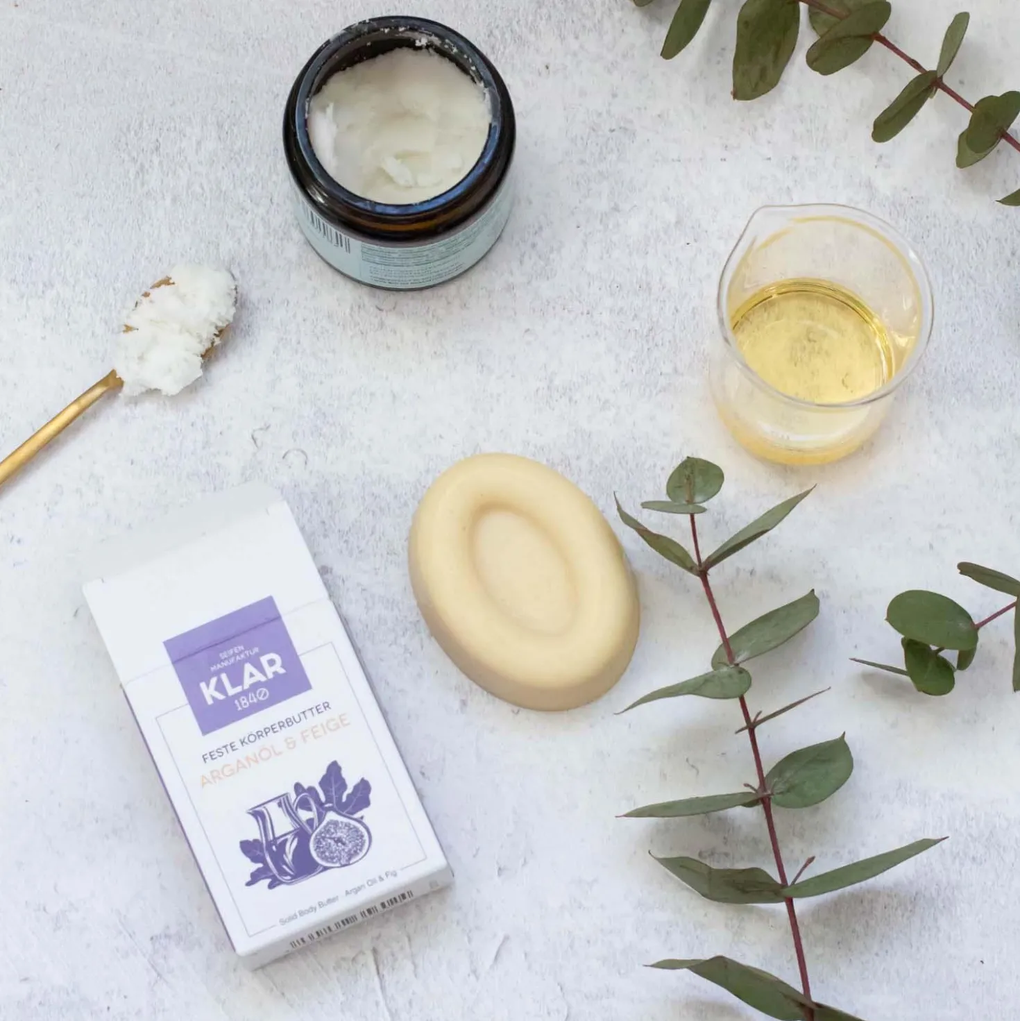 Klar Seifen Solid Body Butter Argan Oil & Fig 60 g