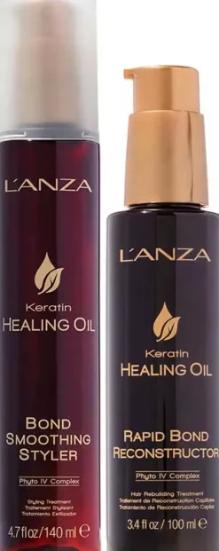 LanzaHealing Oil Bundle Styling Treatment 140 ml & Rebuilding Treatment 100 ml