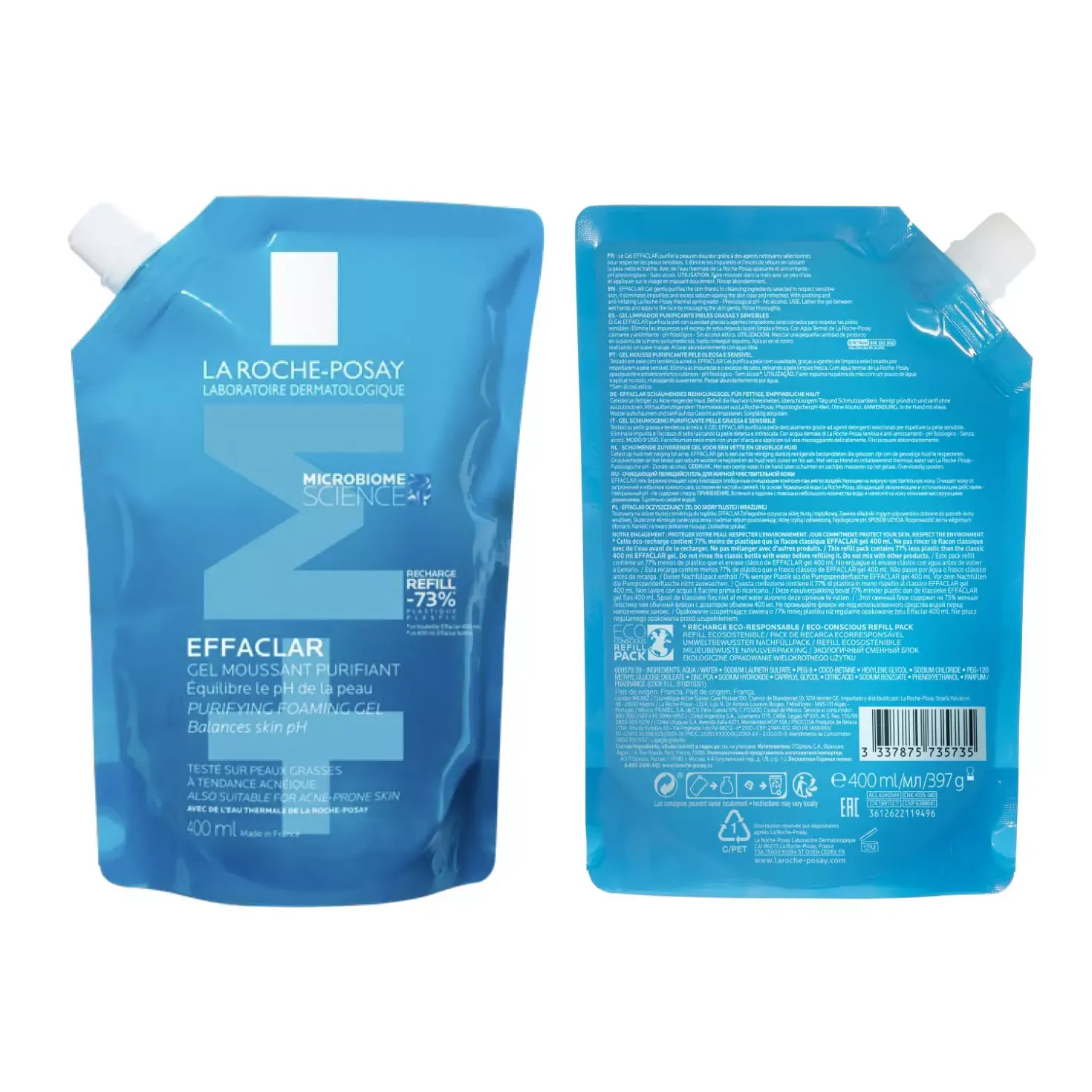 La Roche-PosayEffaclar Cleansing Gel +M 400 ml