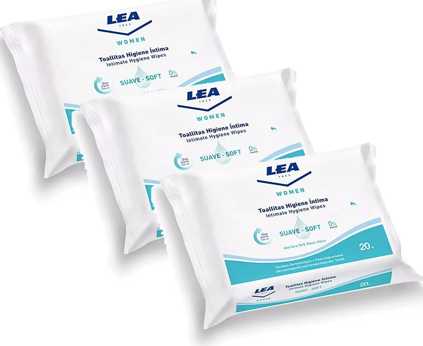 LEA Women Intimate Hygiene Wipes Soft Women x 3