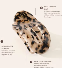 Lenoites Eco-Friendly Flat Hair Clip Bronze Leopard