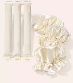 Lenoites Heatless Curling Rods with Caps 3-Pack Set Golden Sand