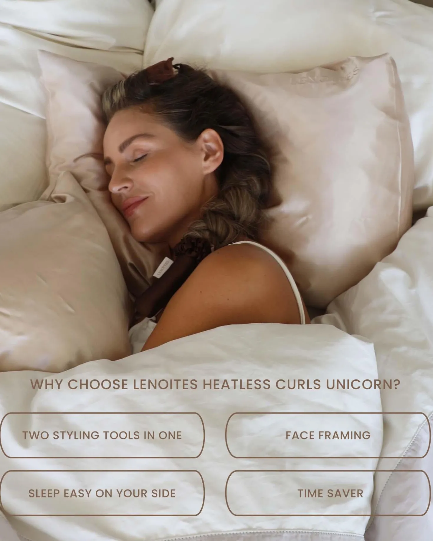 Lenoites Heatless Curls Unicorn Golden Sand