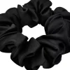 Lenoites Mulberry Silk Scrunchie Black